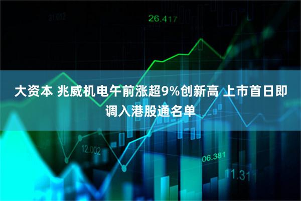 大资本 兆威机电午前涨超9%创新高 上市首日即调入港股通名单
