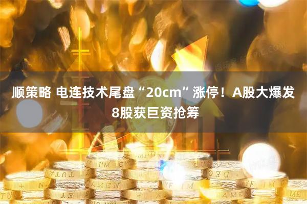 顺策略 电连技术尾盘“20cm”涨停！A股大爆发 8股获巨资抢筹