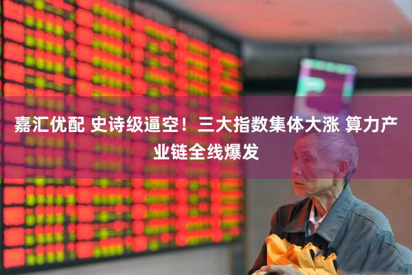 嘉汇优配 史诗级逼空！三大指数集体大涨 算力产业链全线爆发