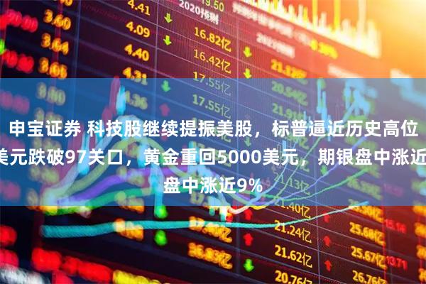 申宝证券 科技股继续提振美股，标普逼近历史高位，美元跌破97关口，黄金重回5000美元，期银盘中涨近9%