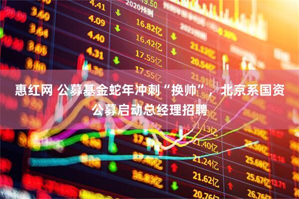 惠红网 公募基金蛇年冲刺“换帅”，北京系国资公募启动总经理招聘