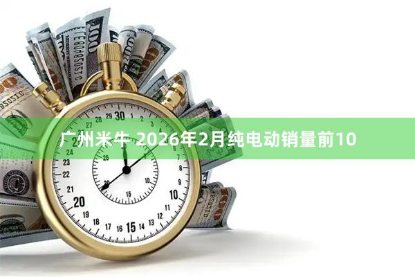 广州米牛 2026年2月纯电动销量前10
