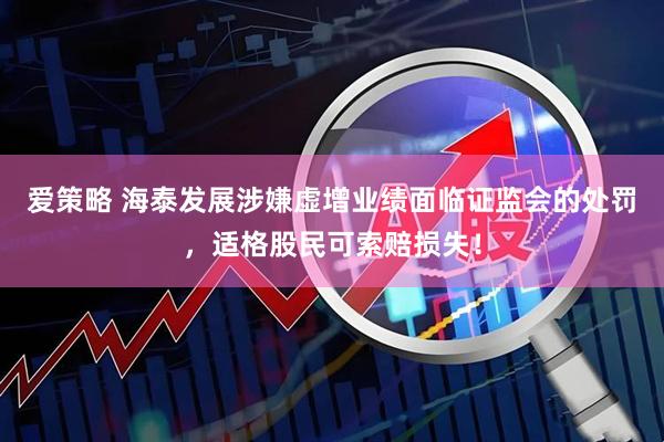 爱策略 海泰发展涉嫌虚增业绩面临证监会的处罚，适格股民可索赔损失！