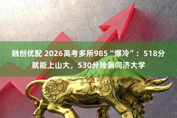 融创优配 2026高考多所985“爆冷”：518分就能上山大，530分捡漏同济大学
